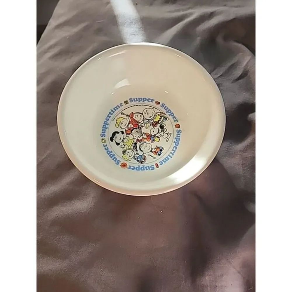~Vintage 1968 Peanuts Gang Suppertime Bowl~Restaurant Ware~Charlie Brown~Snoopy~